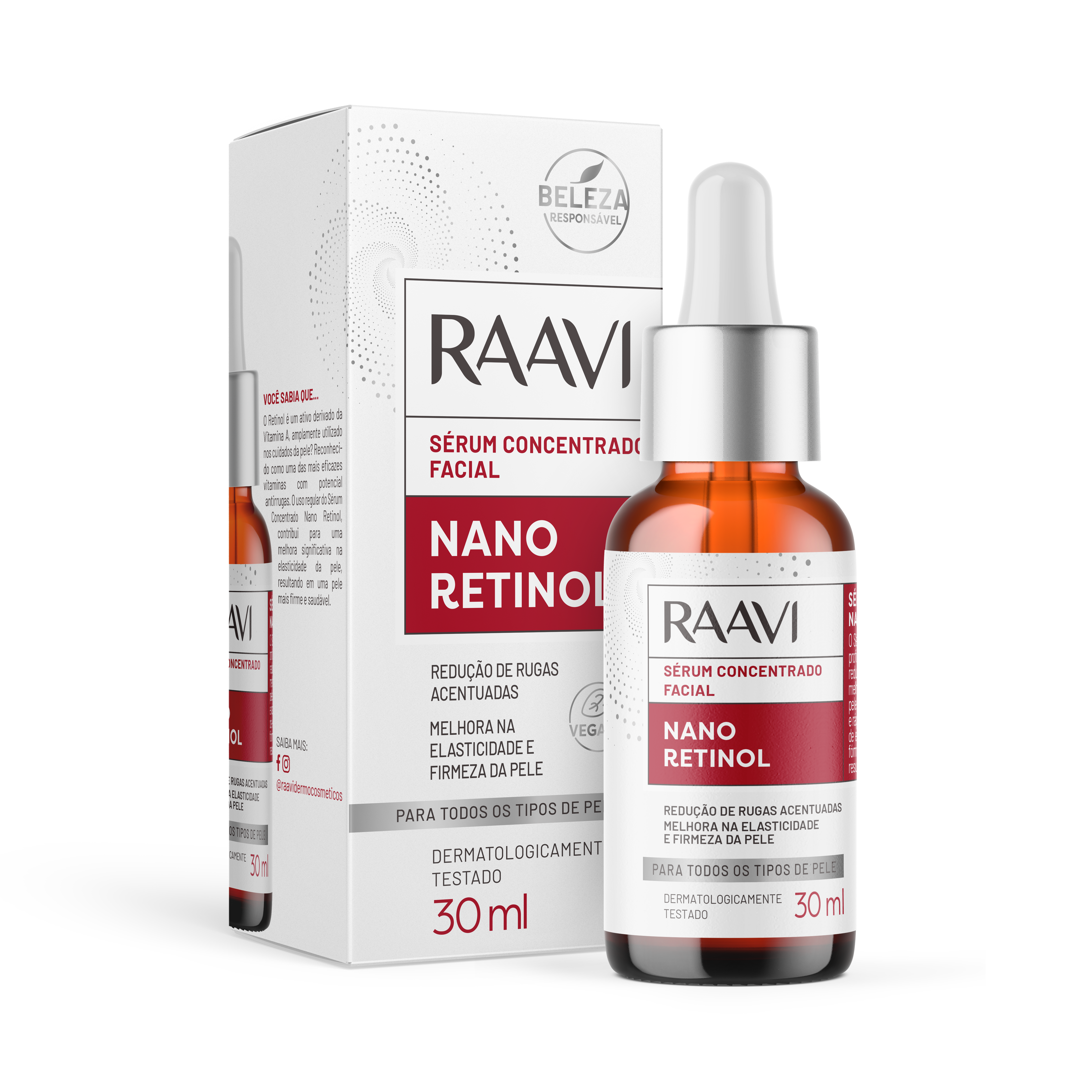 Raavi-Serum-Facial-NanoRetinol-30ml-Cartucho-Frasco-PA2798 Sérum Facial Nano Retinol Raavi