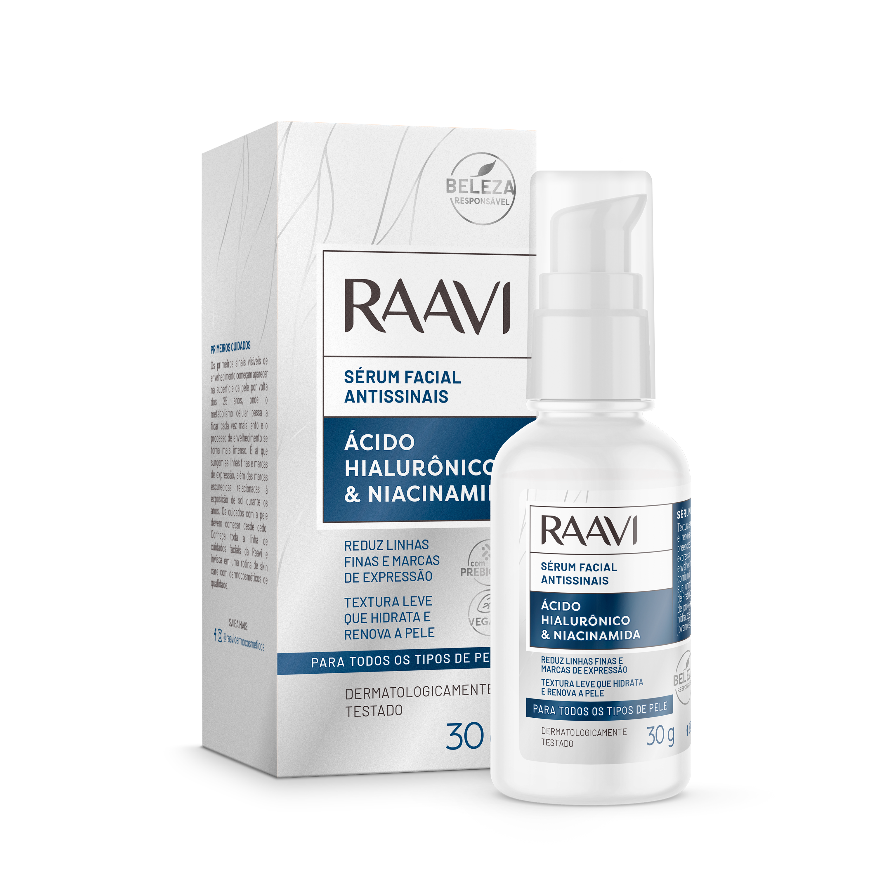 Raavi-Serum_Antissinais_30g_PA2791-cartucho-frasco Sérum Antissinais Raavi